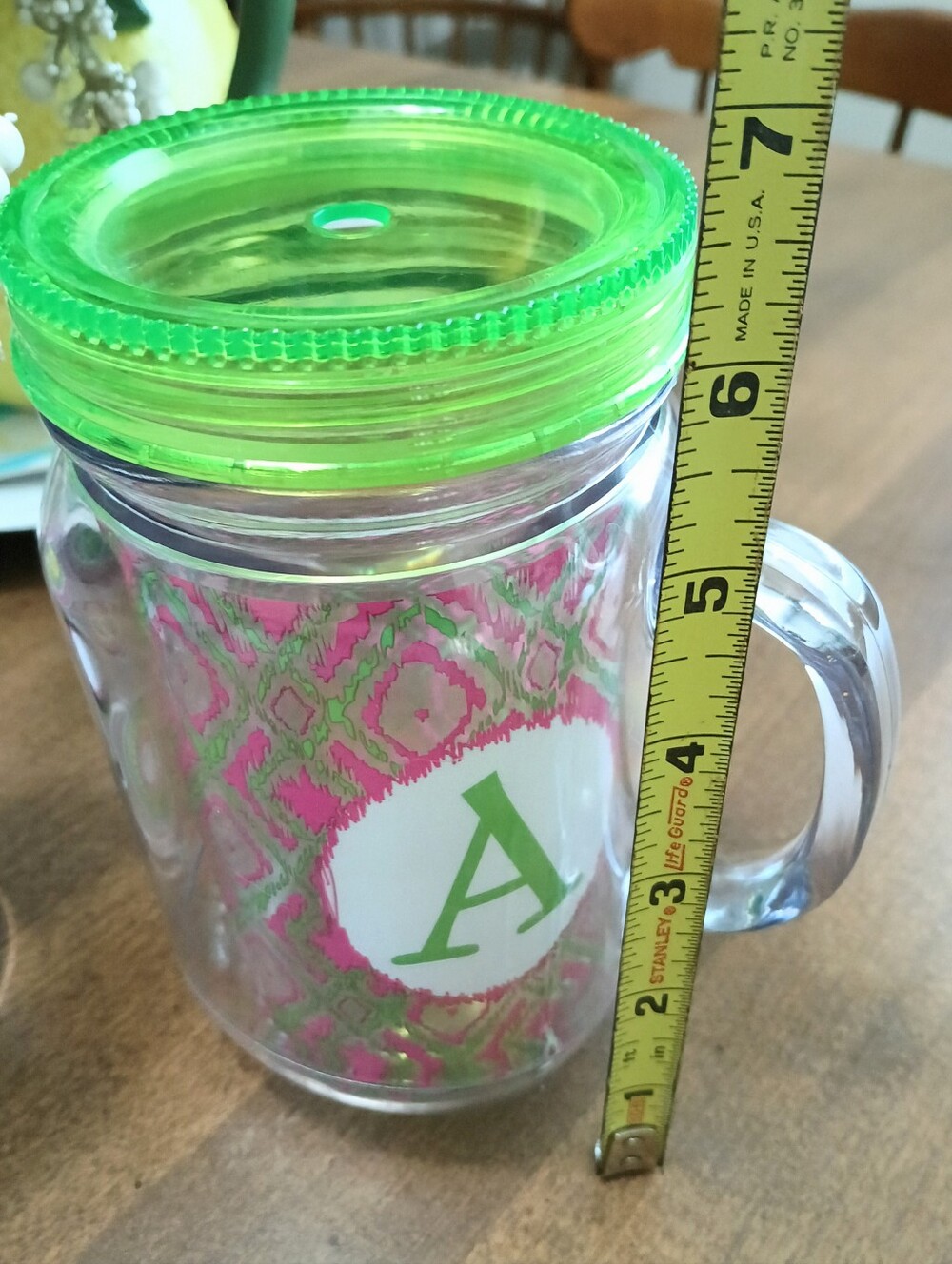 🌺NWOT 2 Decorative Initial "A" Acrylic Drink Cups🌺 - Picture 5 of 10